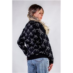 Джемпер Штрихи арт.1897 (Черный)