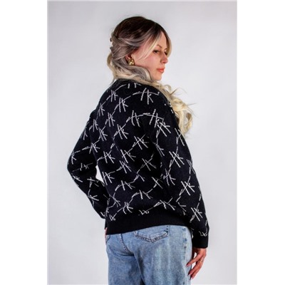 Джемпер Штрихи арт.1897 (Черный)