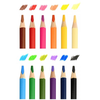 Карандаши 12цв трехгранные Премиум утолщенные супермягкий грифель КМКМ12 Каляка-Маляка