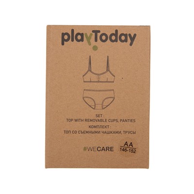 Комплект трикотажный для девочек: топ, трусы