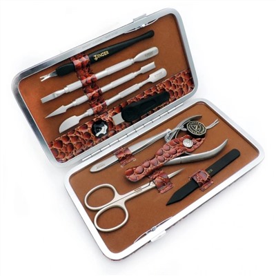 Zinger Маникюрный набор + подарок / MSFE-101-1 SM, 9 предметов, в ассортименте 2753