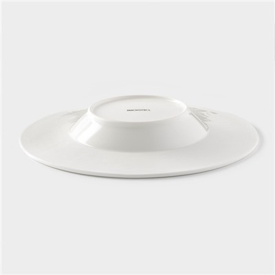 Тарелка для пасты Magistro Rodos, 250 мл, d=25.4 см, фарфор, белая