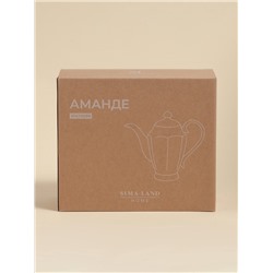Заварочный чайник SL Home «Аманде», 1.5 л, 27.5×14×24 см, фарфор, белый