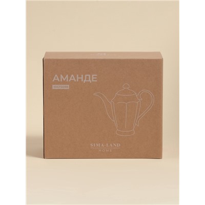 Заварочный чайник SL Home «Аманде», 1.5 л, 27.5×14×24 см, фарфор, белый