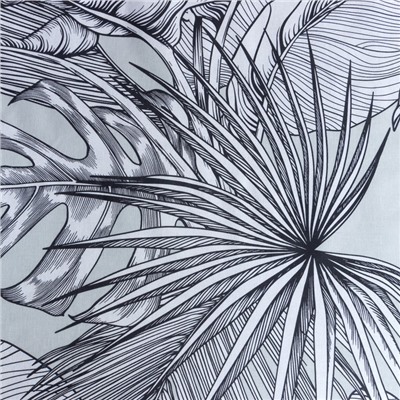 Постельное бельё 1.5-спальное «Этель» Gray tropics, поплин