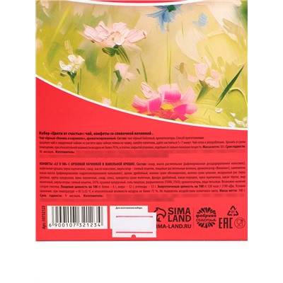 Подарочный набор «Счастья»: чай 50 г, конфеты 150 г