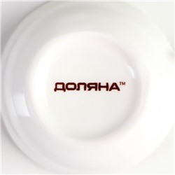 Соусник Доляна «Классика», 30 мл, 10×6 см, с ручкой, керамика, белый