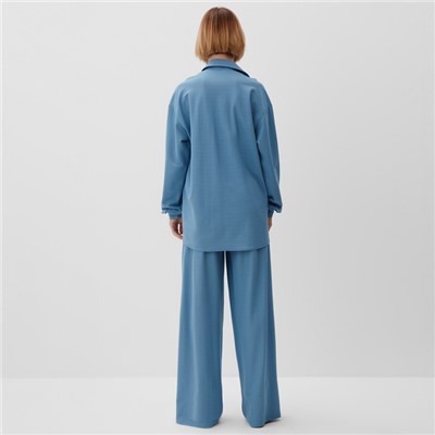 Костюм женский (рубашка, брюки) MINAKU: Home Collection, размер 42, голубой