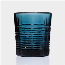 Стакан низкий стеклянный «Даллас», 300 мл, цвет лондон топаз