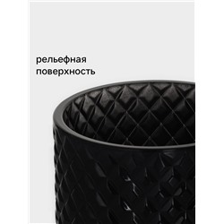 Конфетница Доляна «Малифисента», 550 мл, 10.5×10.5×18 см, стекло, чёрная