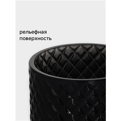 Конфетница Доляна «Малифисента», 550 мл, 10.5×10.5×18 см, стекло, чёрная