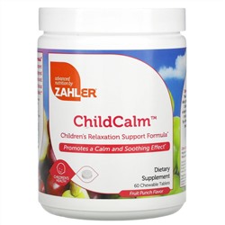 Zahler, ChildCalm, Children's Relaxation Support Formula, Fruit Punch, 60 Chewable Tablets