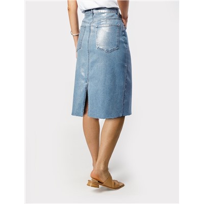 Юбка с металлизированным покрытием