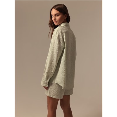 Сорочка ночная женская SL HOME Basic, размер 44-46, зелёная