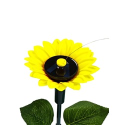 Штекер летающий «Подсолнух с бабочкой», на солнечной батарее, МИКС