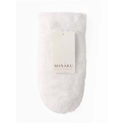 Варежки женские MINAKU, белый, размер 26×12 см