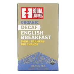Equal Exchange, Organic Decaf English Breakfast, Black Tea, 20 Tea Bags, 1.41 oz ( 40 g)