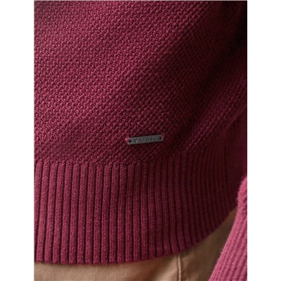 Джемпер фактурной вязки из хлопка с нейлоном