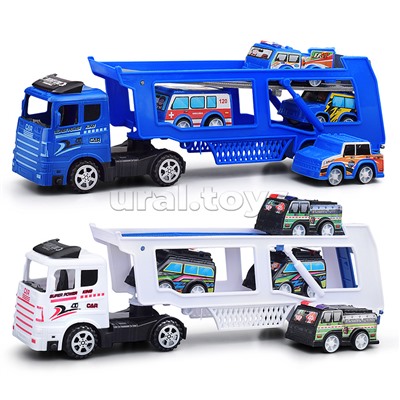 Автовоз, с полицейским транспортом, под колпаком