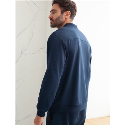 Бомбер из тонкого премиального футера с эластаном