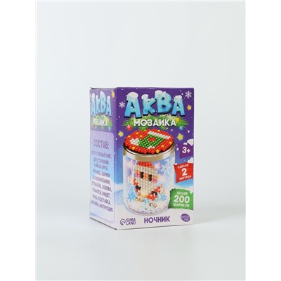 УЦЕНКА Аквамозаика «Снежная баночка», дедушка мороз, более 200 шариков