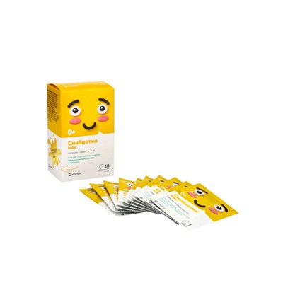 Синбиотик для детей «ВИТАТЕКА», для микрофлоры кишечника, порошок в саше-пакетах 10 шт. по 1 г