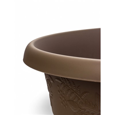 Горшок для цветов с поддоном «Рябина», 22 л, пластиковый, серый