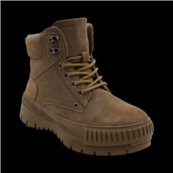 Ботинки из натуральной кожи на меху 88301-11 хаки