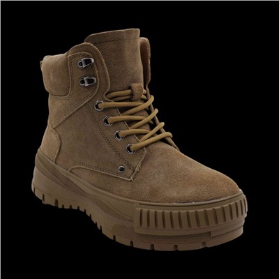 Ботинки из натуральной кожи на меху 88301-11 хаки