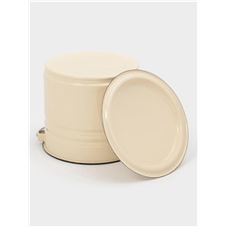 Ведро эмалированное, 10 л, с крышкой и ручкой, цвет слоновой кости