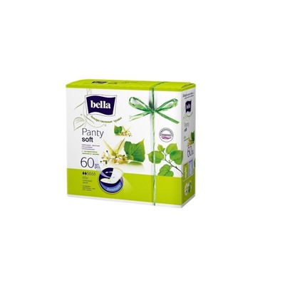 Bella 60шт Прокладки ежедневные Panty Soft Tilia с экстрактом липового цвета