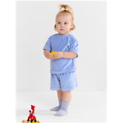 Костюм (шорты и футболка) Крошка Я Plushy, р. 74-80 см, голубой
