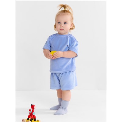 Костюм (шорты и футболка) Крошка Я Plushy, р. 74-80 см, голубой