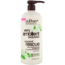Alba Botanica, Very Emollient, смягчающий лосьон для тела, кокос, 907 г (32 унции)