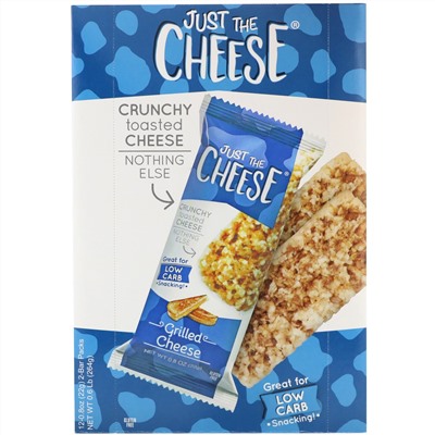 Just The Cheese, Батончики с сыром-гриль, 12 шт., 22 г (0,8 унции)