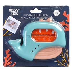 Термометр для воды "Кит" голубой с розовым