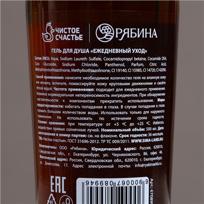 Гель для душа виски «Везения в новом году», 500 мл, аромат древесный с пряными нотами, Чистое счастье