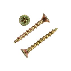 Саморез по дереву 3.5×32 мм, крупная резьба, желтый цинк, в упаковке 15 кг .