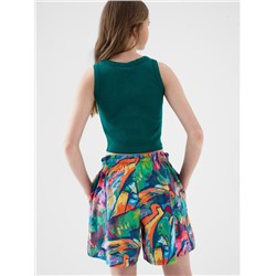 Комплект трикотажный для девочек: майка, шорты