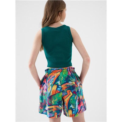 Комплект трикотажный для девочек: майка, шорты