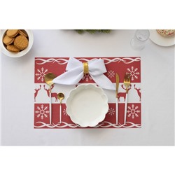 Салфетки сервировочные на стол Доляна «Новый Год», 4 шт., 45×30 см, красные