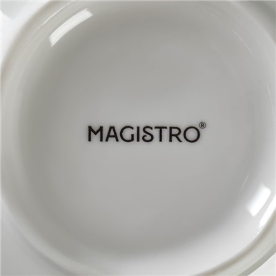 Салатник Magistro «Кувшинка Бланш», 700 мл, d=15 см, фарфор, белый