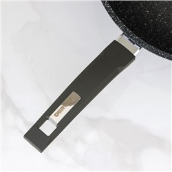 Сковорода - вок Мечта «Гранит», d=28 см, пластиковая ручка, антипригарное покрытие, литой алюминий, серая