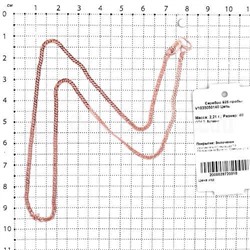 Цепь из золочёного серебра - Двойной ромб, 50 см 925 пробы V1035050150