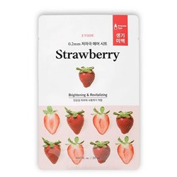 ETUDE Тканевая маска для лица с экстрактом клубники / 0.2 Therapy Air Mask Strawberry, 20 мл 20004