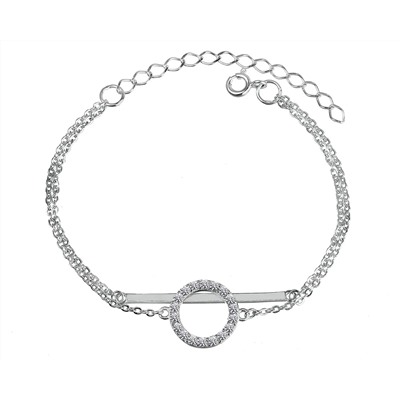 Браслет из серебра куб.циркон., Ю-40073р