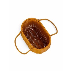 Корзина плетёная для хранения, 21×13×17 см, ручка h=13 см, коричневая