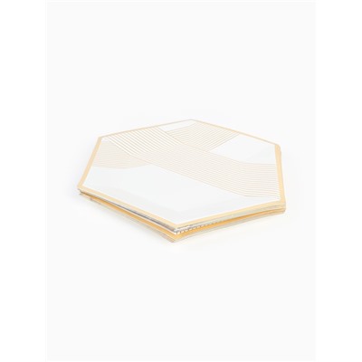 Посуда одноразовая бумажная на 20 персон, 40 предметов, бело-золотой цвет