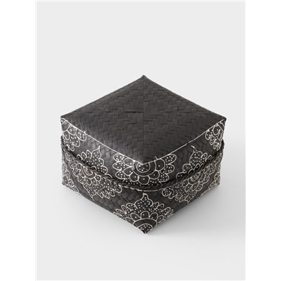 Корзинка плетёная «Бонтанг», 19×19×14 см, бамбук, тёмная