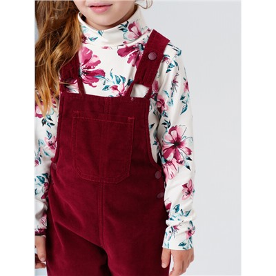 Полукомбинезон текстильный утепленный флисом для девочек